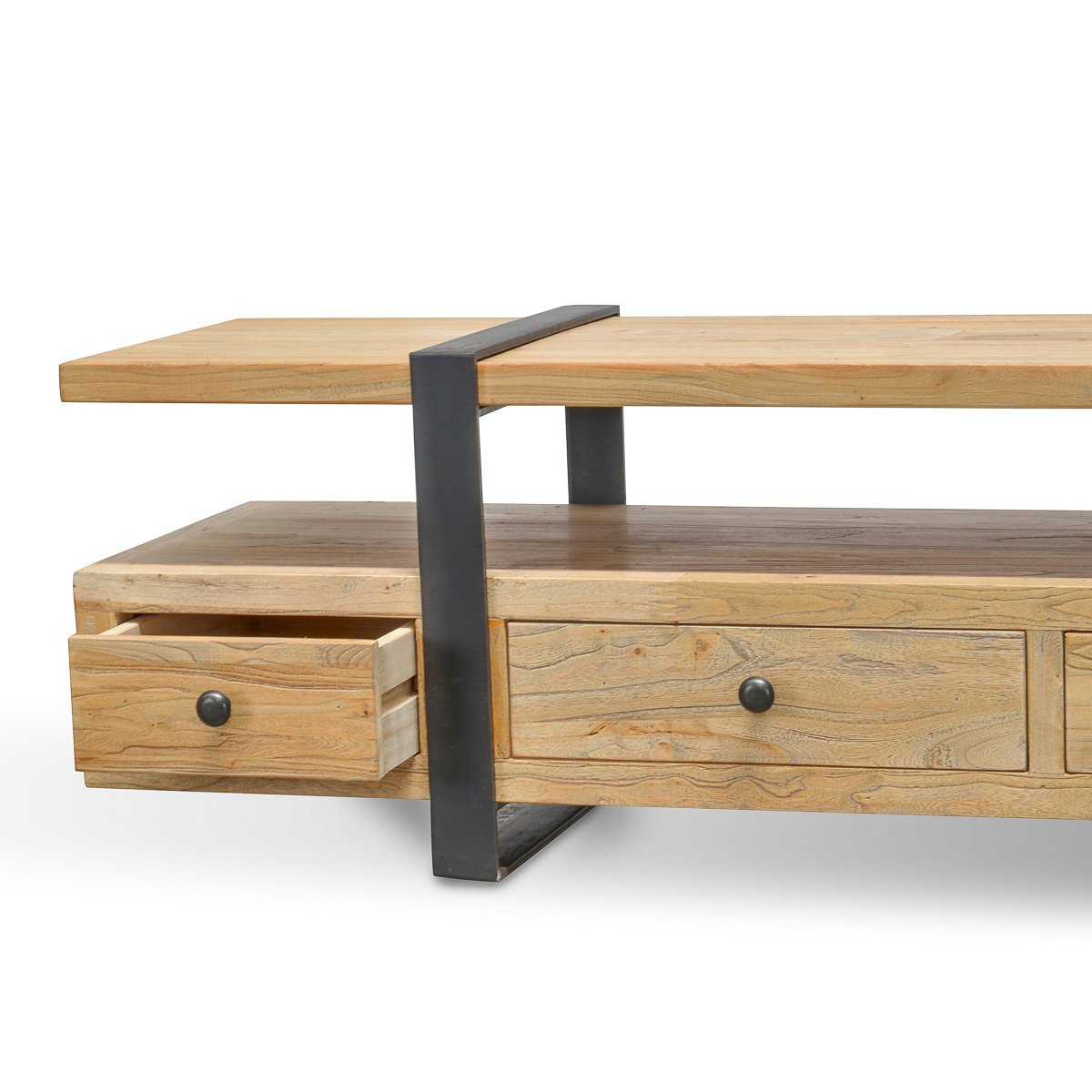 Reclaimed Elm Lowline 2.2m TV Entertainment Unit