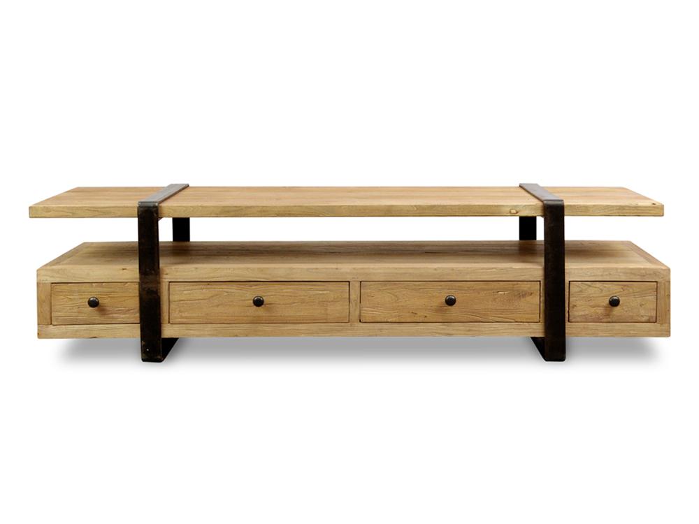 180cm Reclaimed Lowline TV Entertainment Unit
