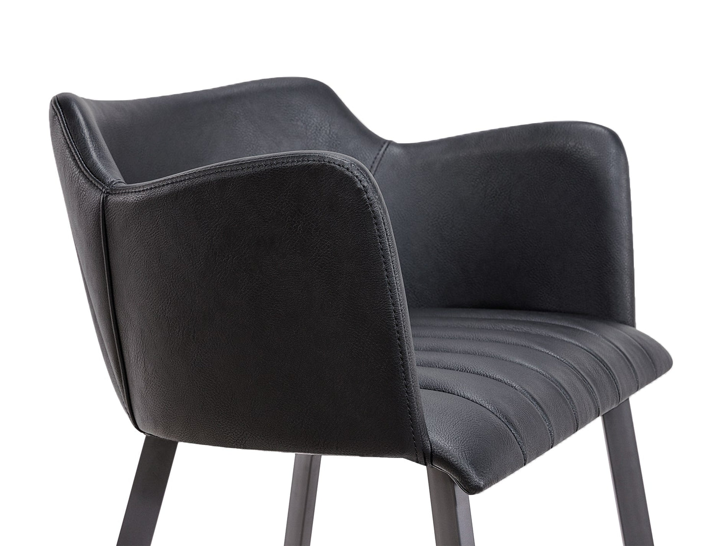 Andorra Bar Stool - Vintage Black Seat