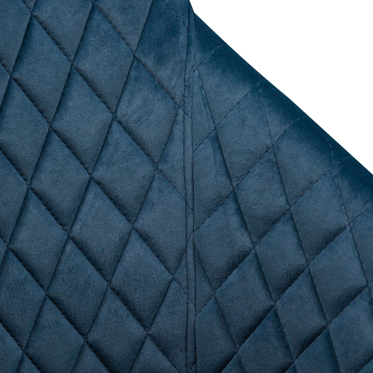 Ex Display - Rolf Dining Chair - Navy Blue Velvet in Black Legs