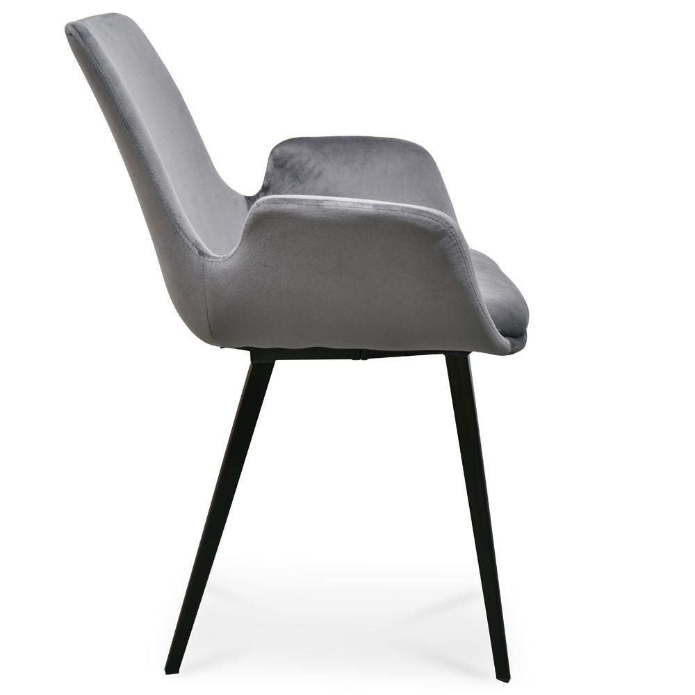 Ex Display - Alice Dining Chair - Dark Grey Velvet