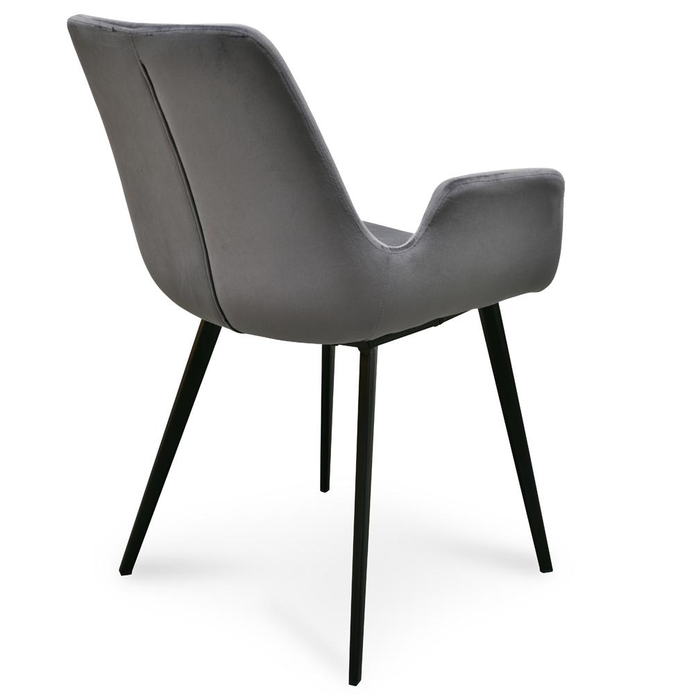 Ex Display - Alice Dining Chair - Dark Grey Velvet