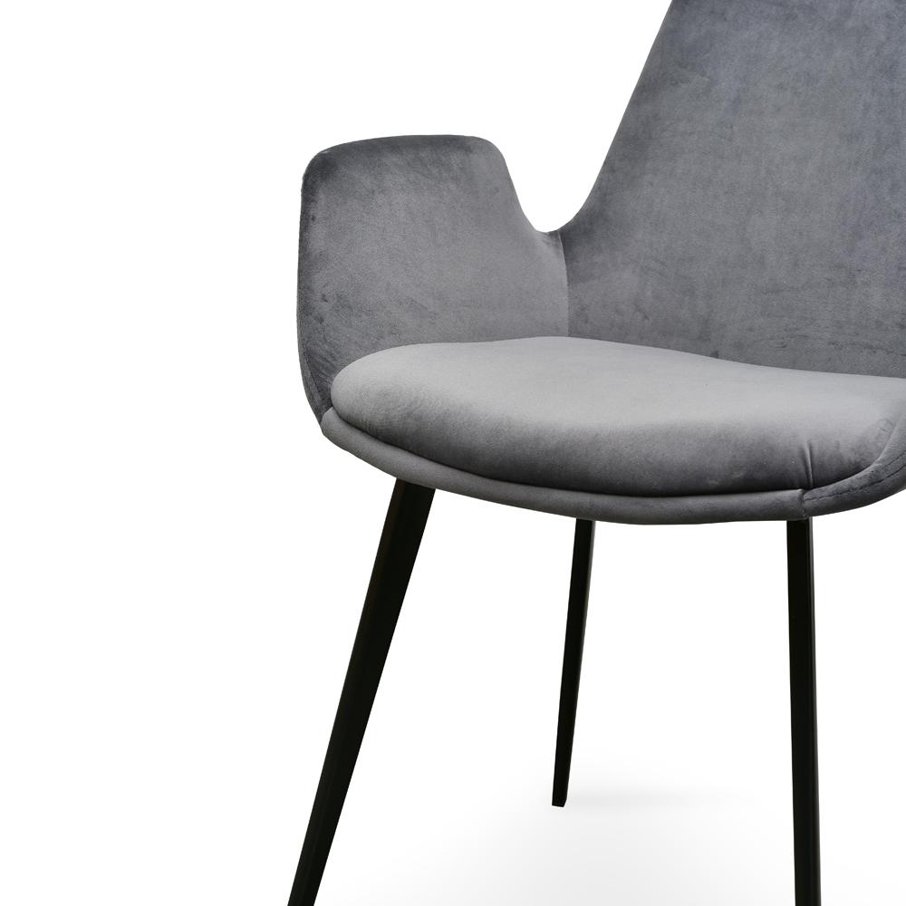 Ex Display - Alice Dining Chair - Dark Grey Velvet