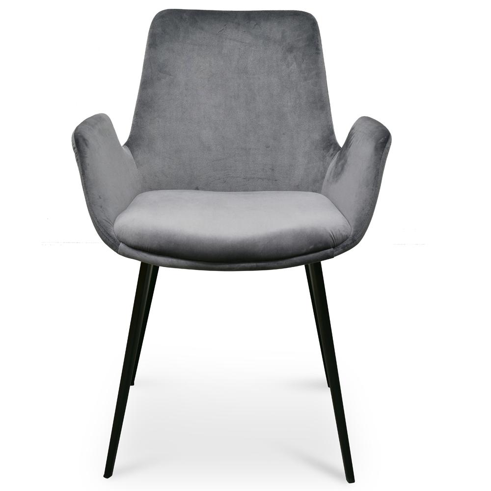 Ex Display - Alice Dining Chair - Dark Grey Velvet