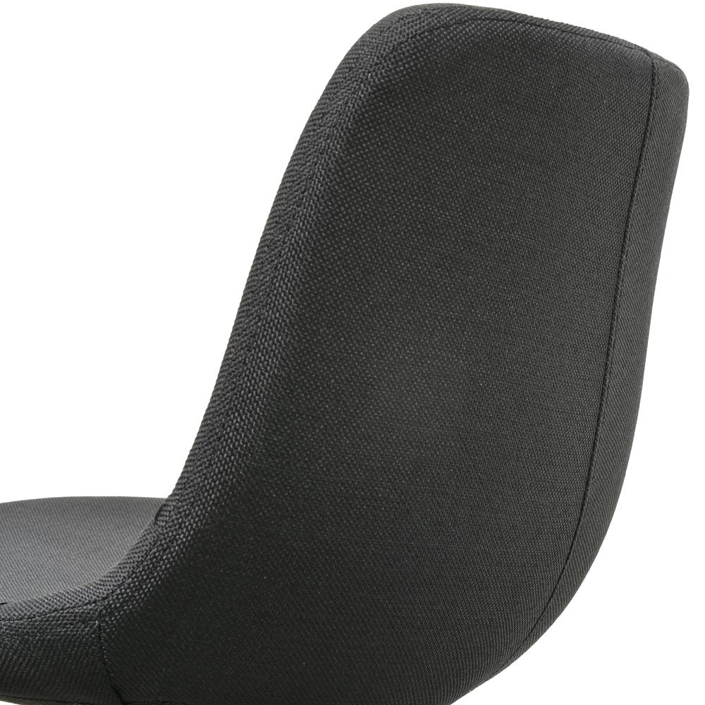 Set Of 2 - Duke 65cm Fabric Bar Stool - Black