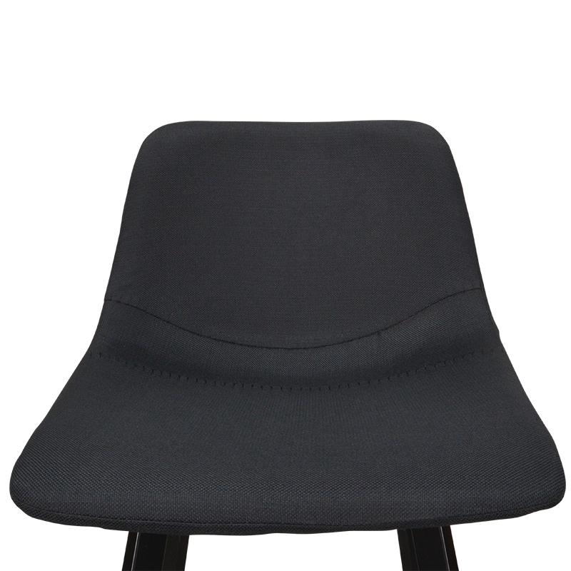 Set Of 2 - Duke 80cm Fabric Bar Stool in Black
