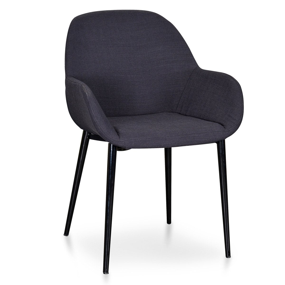 Set of 2 - Lynton Fabric Dining Chair - Black - Last Set