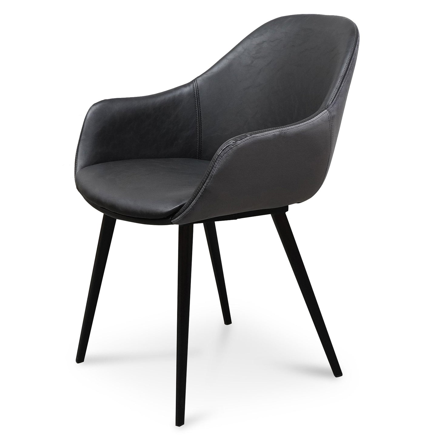 Set of 2 - Cody Dining Chair - Antique Black and Charcoal Velvet