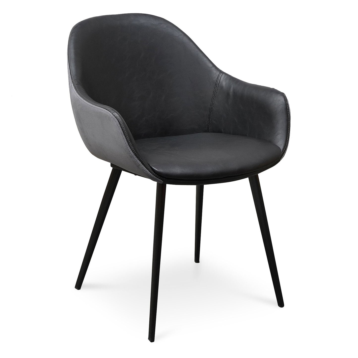 Ex Display - Cody Dining Chair - Antique Black and Charcoal Velvet