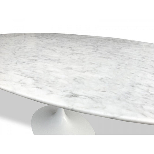 Tulip 2m Marble Oval Dining Table