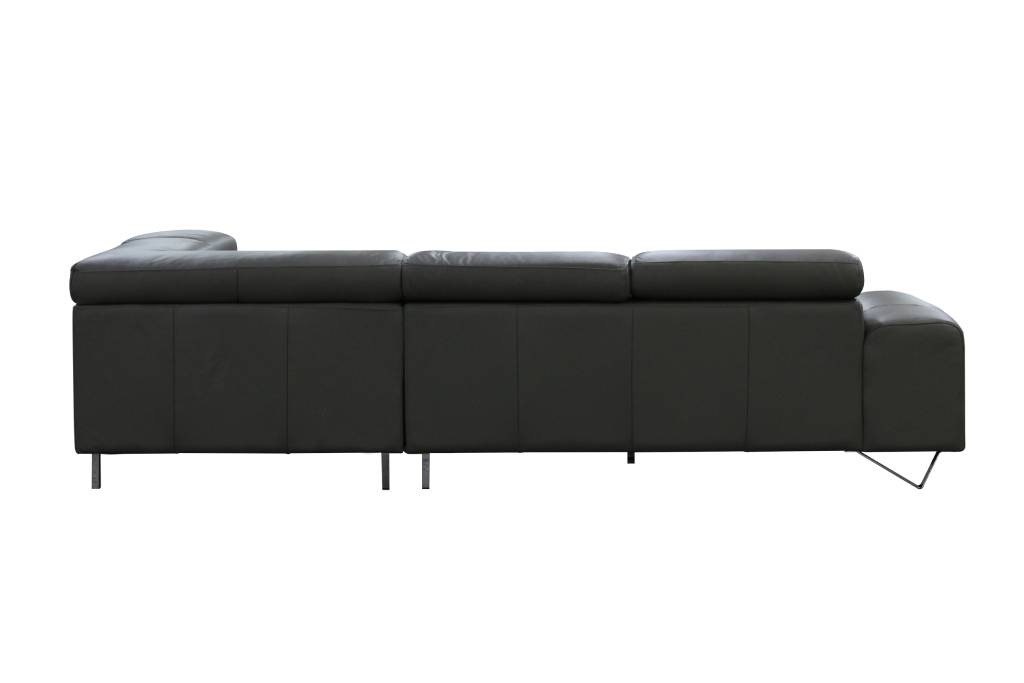 Bellagio 2 Seater + Right Chaise Leather Lounge - Sand