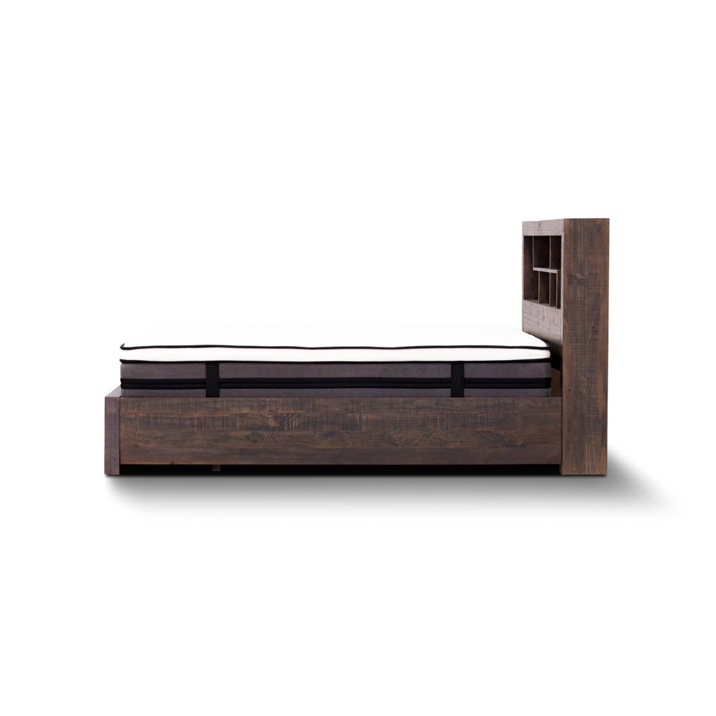 Sedona Queen Bed with Storage - Grey Stone