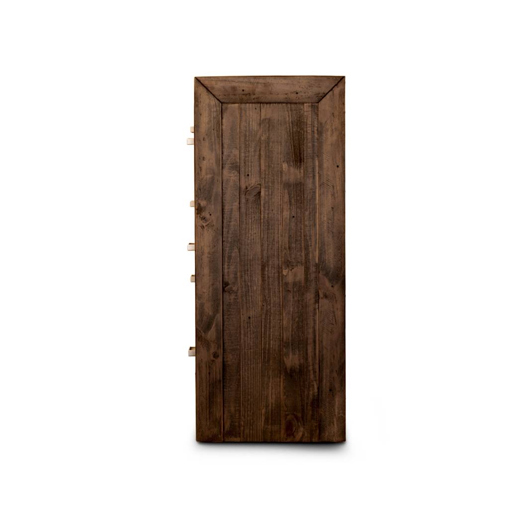 Dillan Tallboy 7 Drawers Solid Pine - Grey Stone