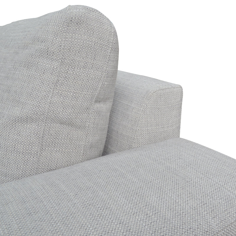 3 Seater Sofa With Chaise - Light Texture Grey