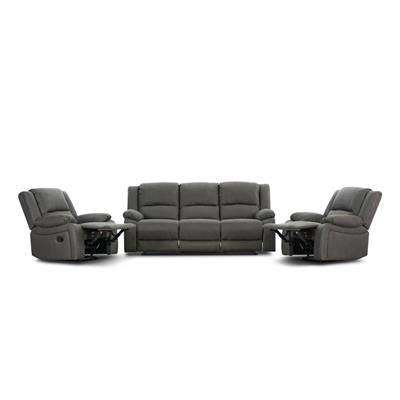 Captain Fabric Recliner Suite 3 Piece Sofa Set