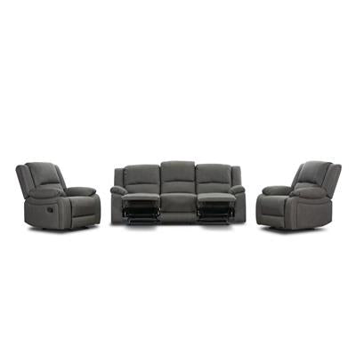 Captain Fabric Recliner Suite 3 Piece Sofa Set