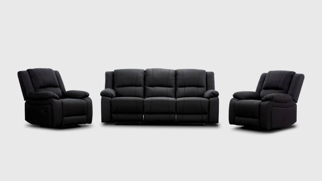 Captain Fabric Recliner Suite 3 Piece Sofa Set