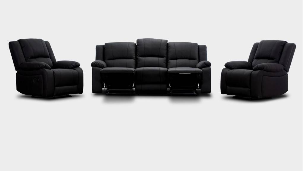Captain Fabric Recliner Suite 3 Piece Sofa Set