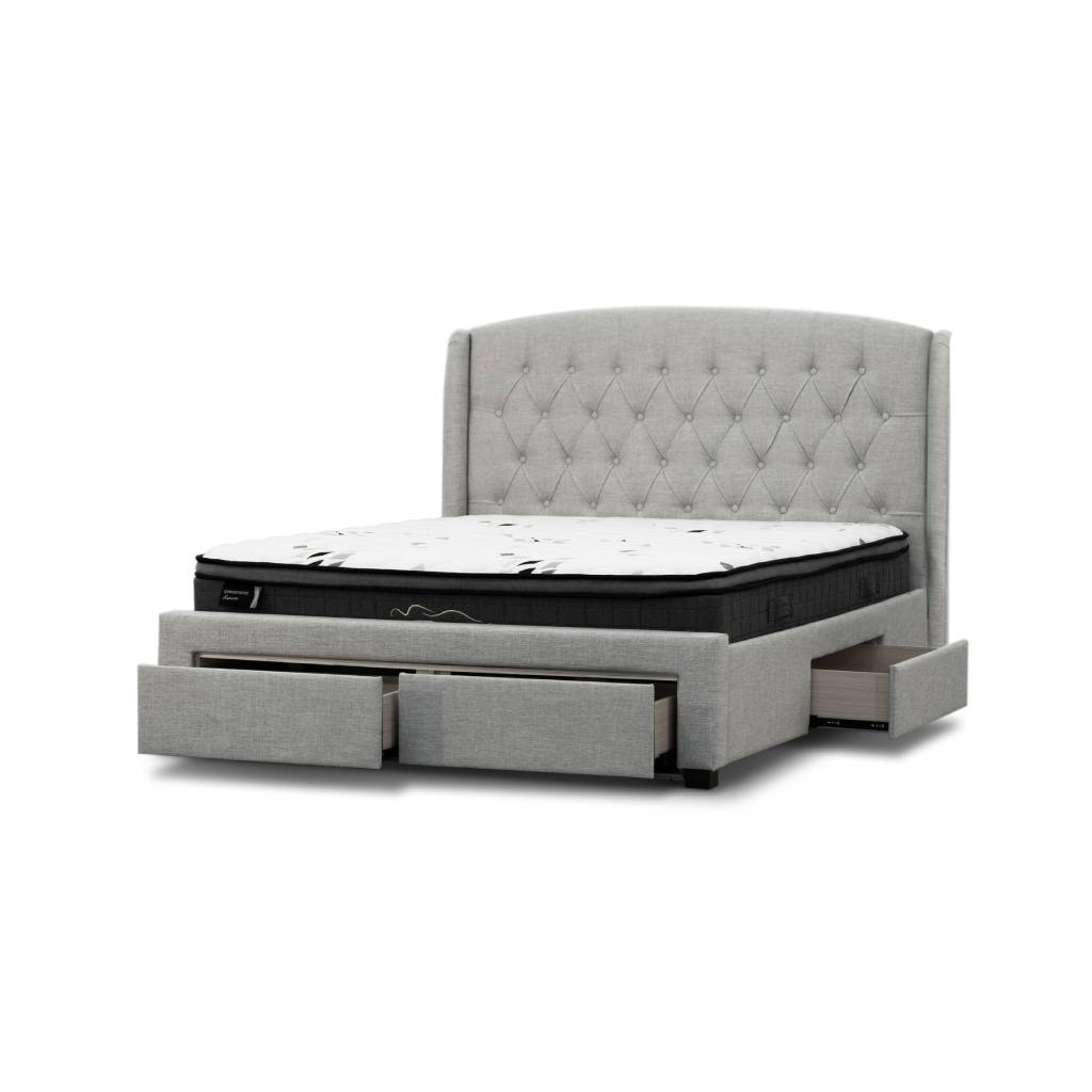 Arvid King Bed with Drawers