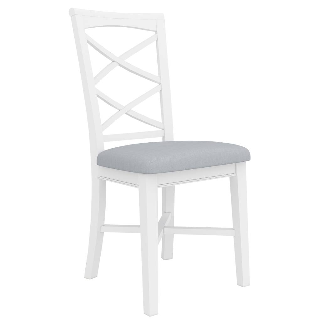 Hampton Dining Chair Fabric Seat - Light Grey