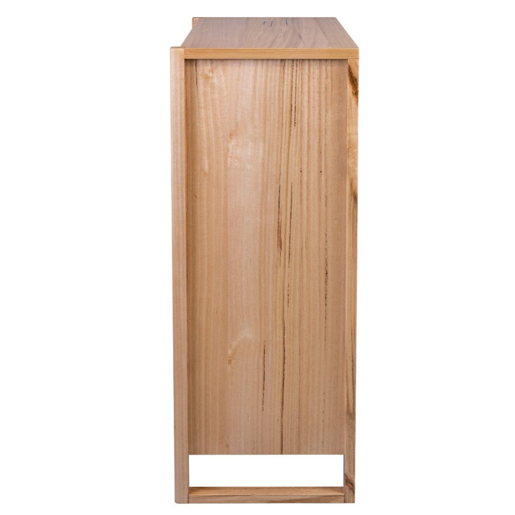 Perrine 5 Drawer Messmate Timber Tallboy - Natural