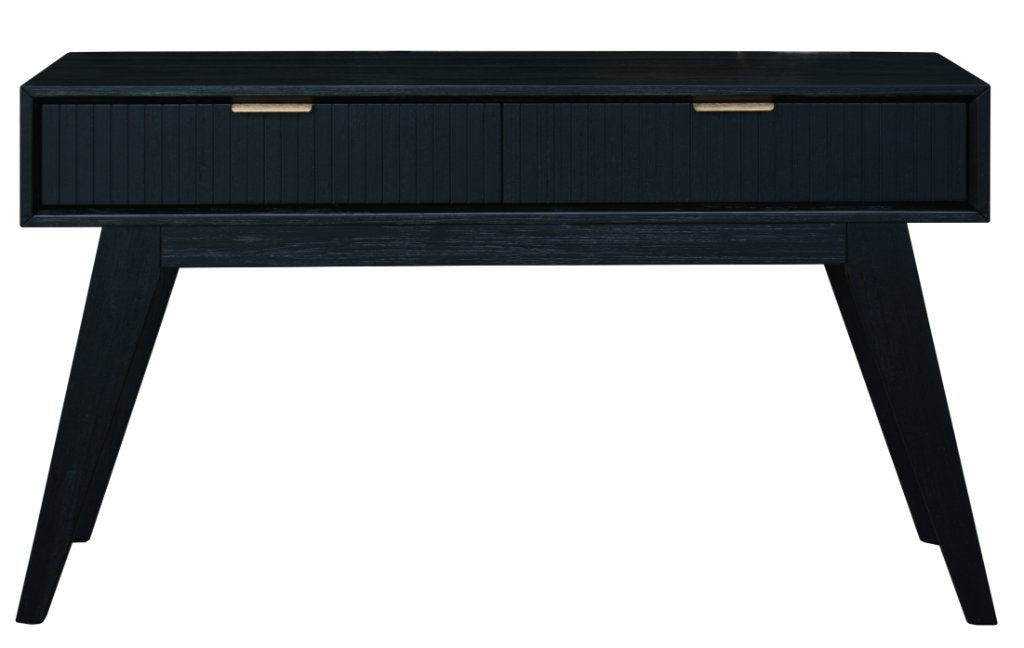 Jirou 2 Drawer Console Table - Brushed Black