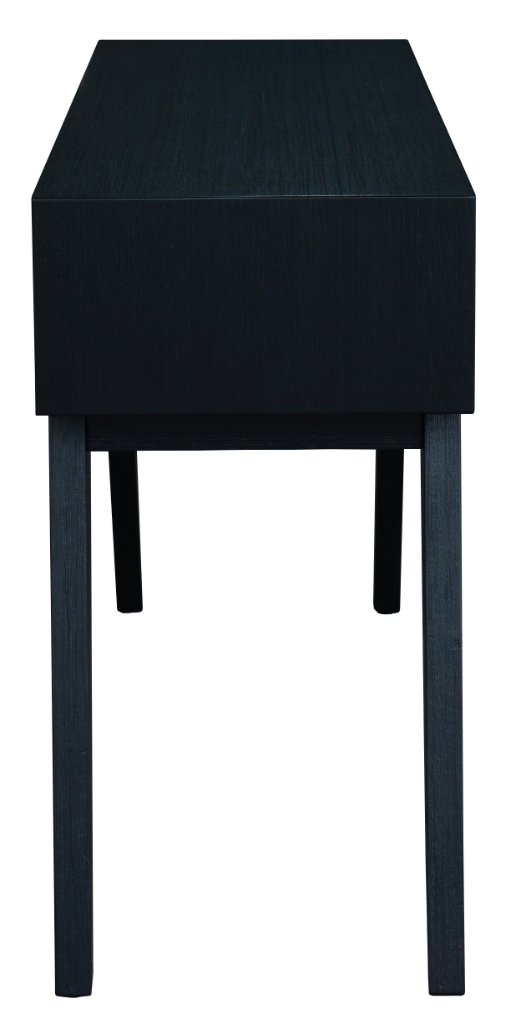 Jirou 2 Drawer Console Table - Brushed Black