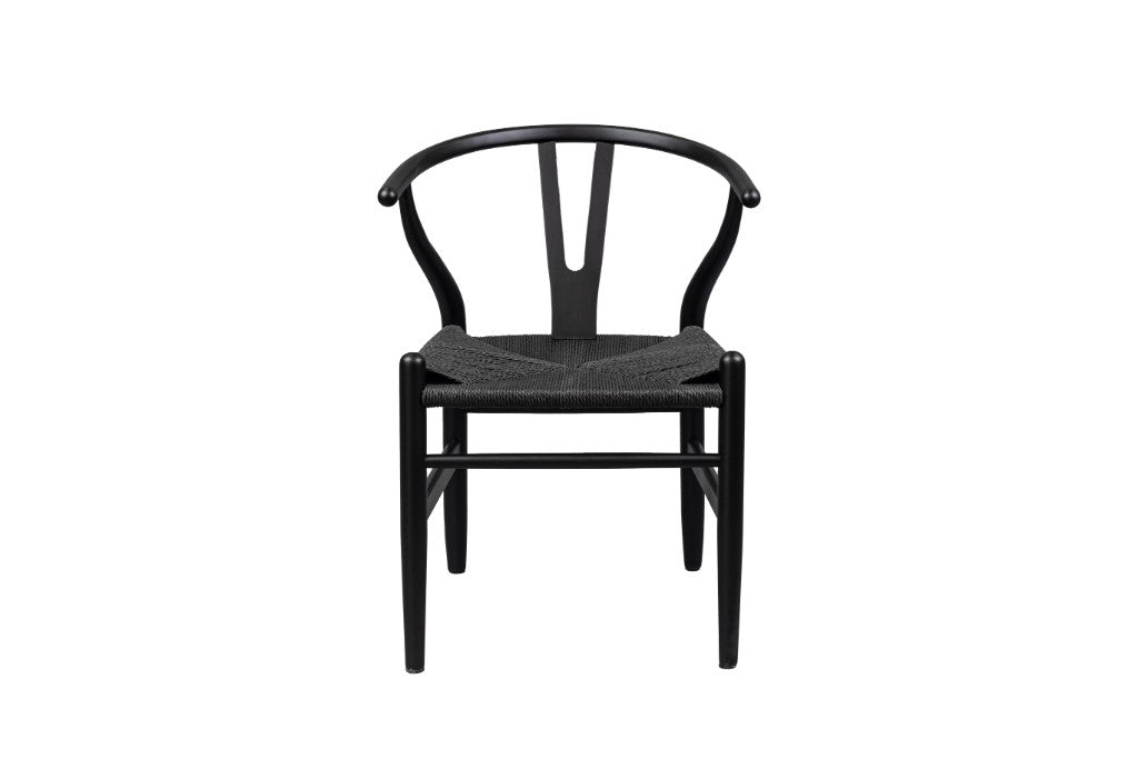 Estrella Wishbone Dining Chair - Brushed Black
