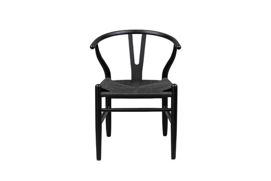 Estrella Wishbone Dining Chair - Brushed Black