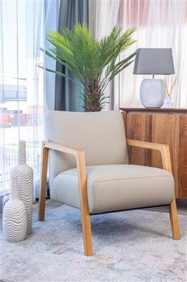 Michonne Leather Armchair - Wheat