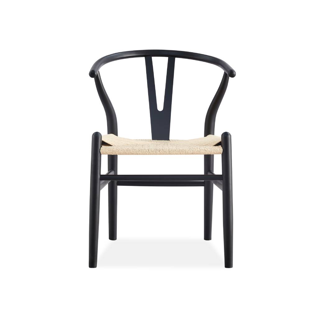 Wishbone Dining Chair Natural and Rattan Seat
