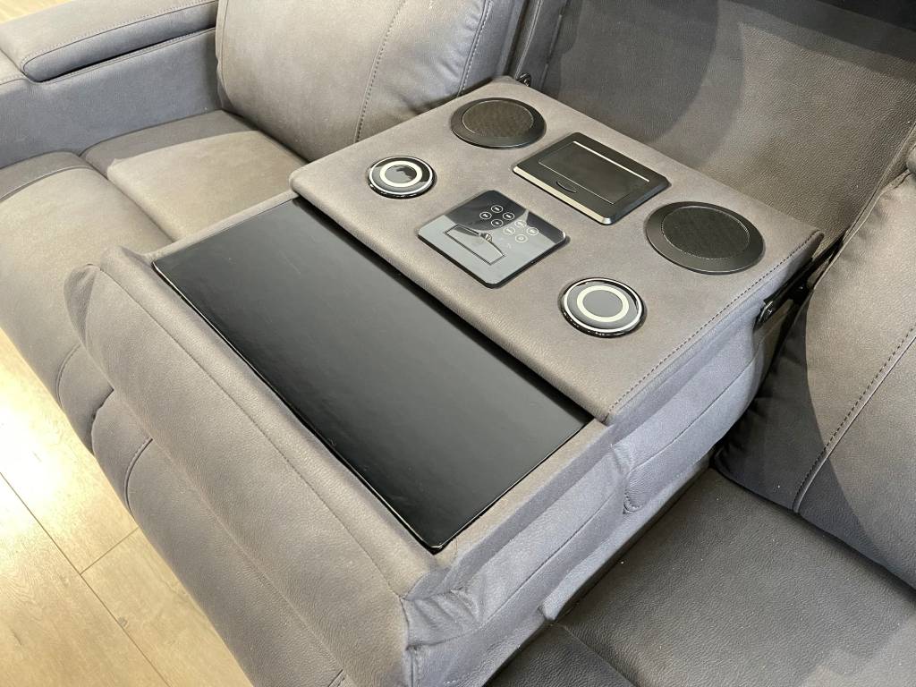 Academy Fabric 3-Seater Lounge with Multifunctional Tray