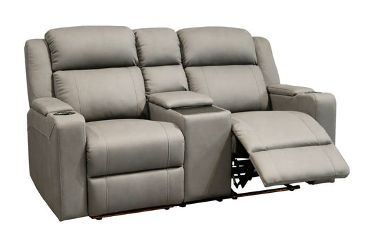 Melendez Fabric 2-Seater Lounge with Console