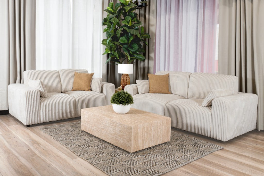 Alexis 3 + 2 Seater Sofa Set - Snow White