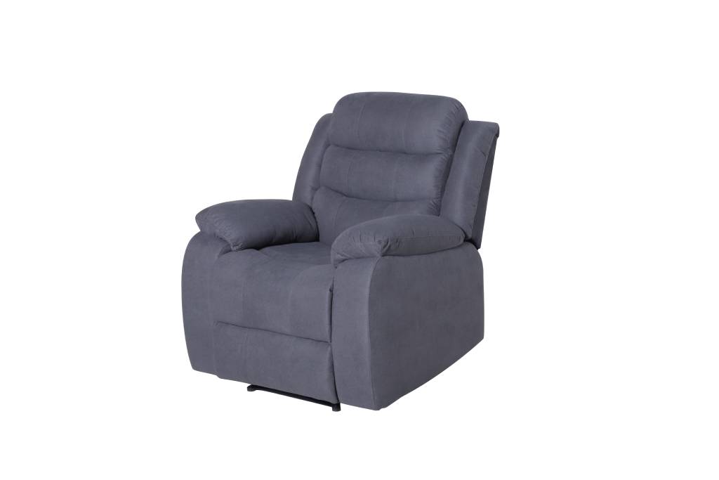 Apollo Fabric Recliner Sofa Set - Medium Grey
