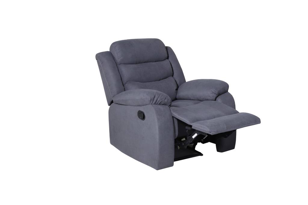 Apollo Fabric Recliner Sofa Set - Medium Grey
