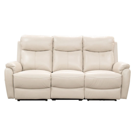 Enzo Leather Electric Recliner Lounge Set - Silver
