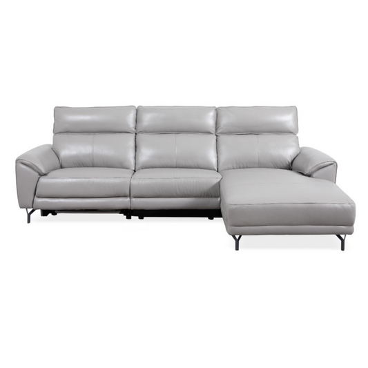 Mosman 2 Seater + Chaise Power Sectional Lounge - Stone