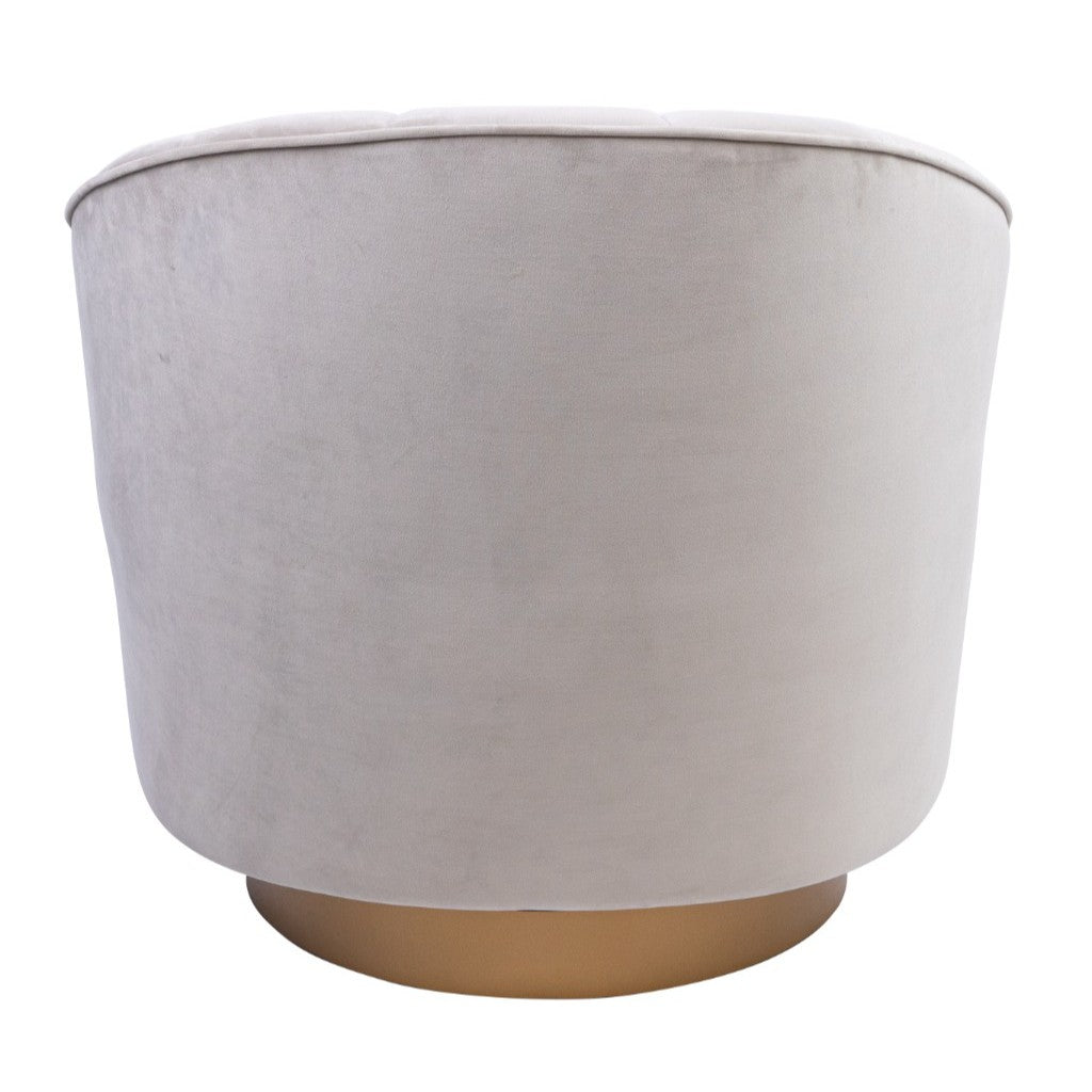 Orielle Fabric Swivel Chair - Pearl