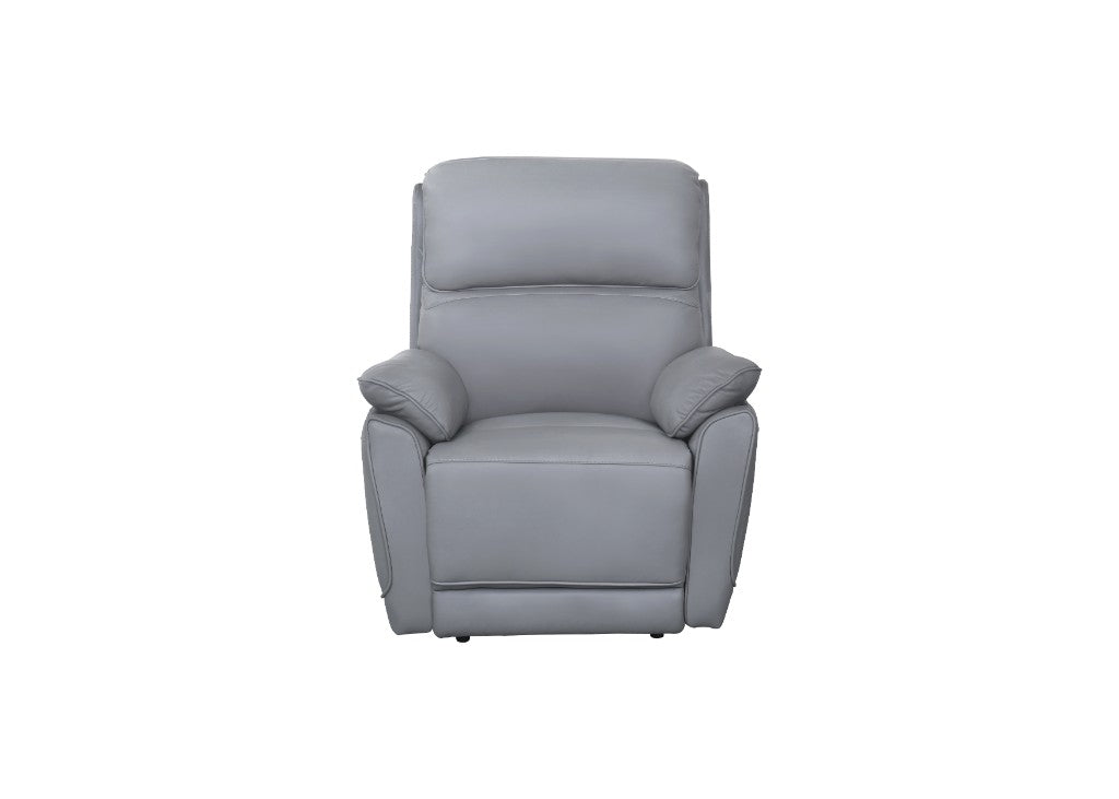 York Leather Lounge Sofa with Manual Recliner