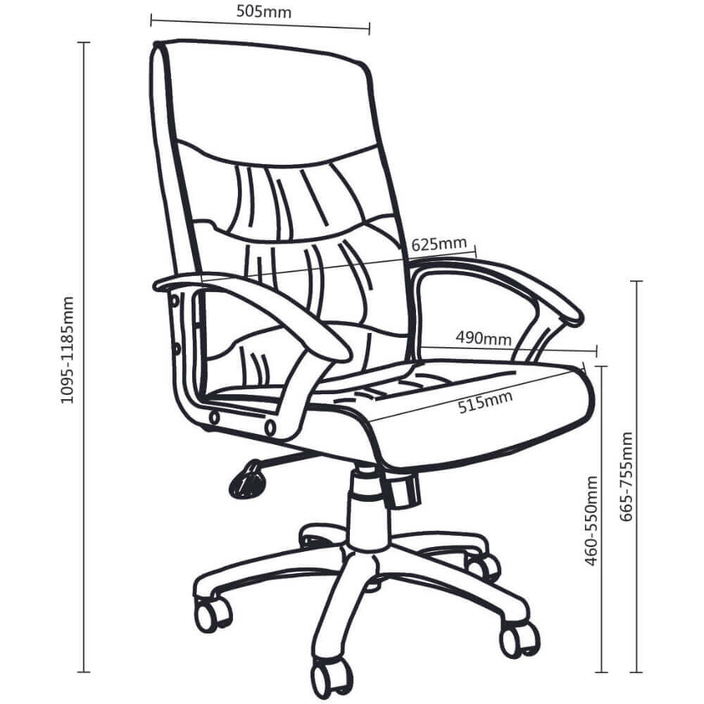 Star High Back Executive Office Chair - Black