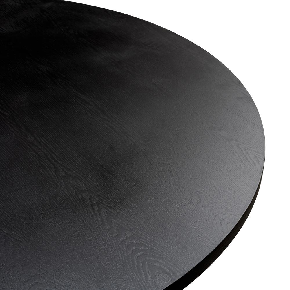 Zodiac 1.2m Round Wooden Dining Table - Black