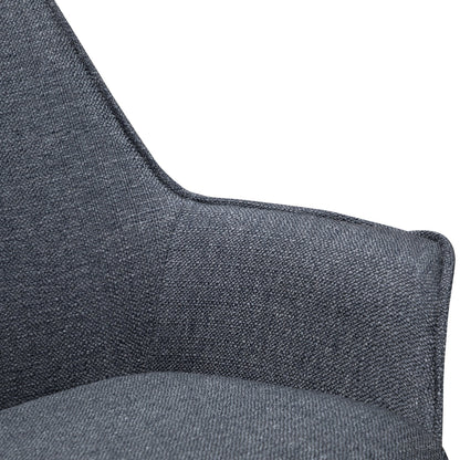 Ex Display - Nola Fabric Dining Chair - Charcoal Grey