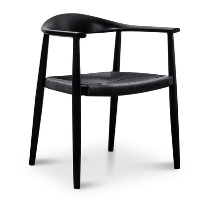 Ex Display - Sunday Round Dining Armchair - Full Black