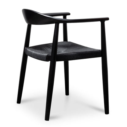 Ex Display - Sunday Round Dining Armchair - Full Black