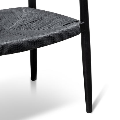 Ex Display - Sunday Round Dining Armchair - Full Black