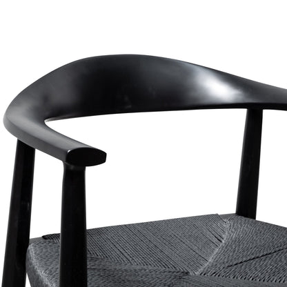 Ex Display - Sunday Round Dining Armchair - Full Black