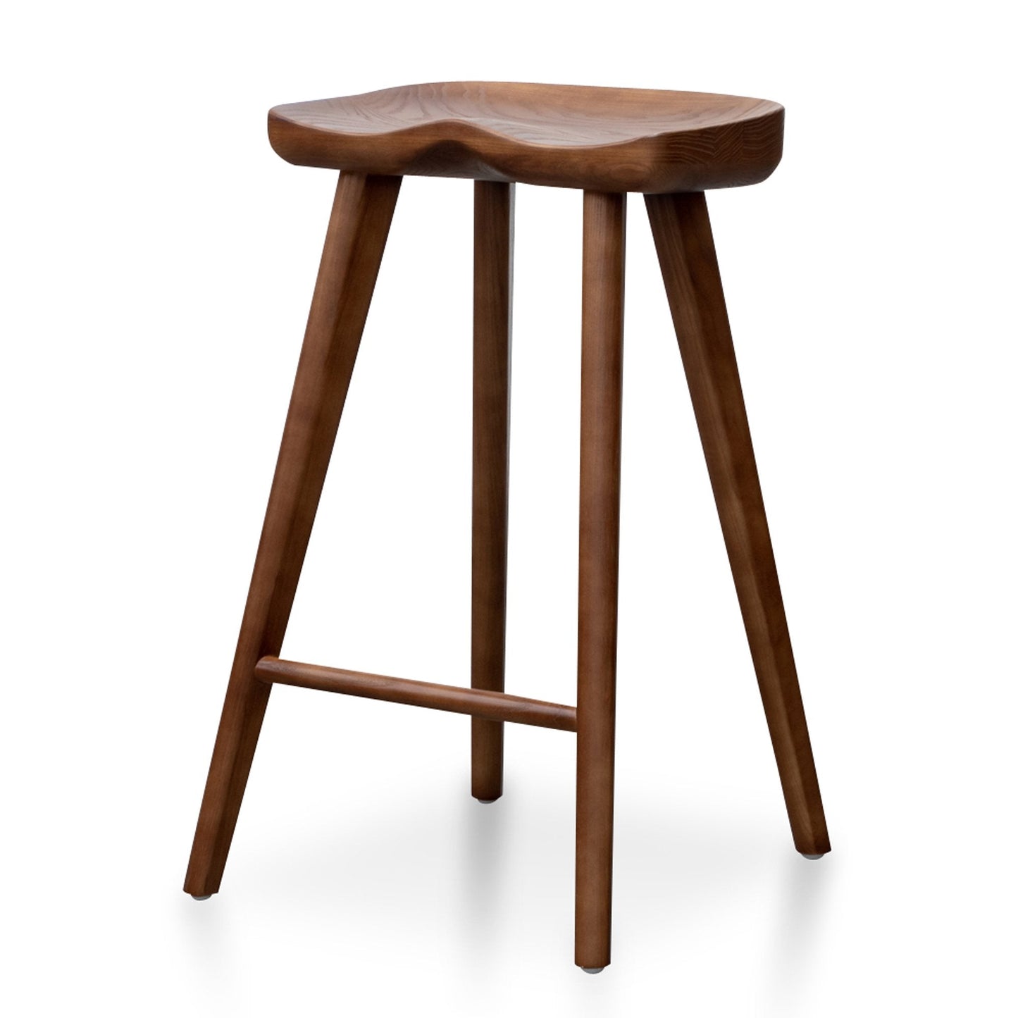 Set of 2 - Bethan 65cm Wooden Bar stool - Walnut