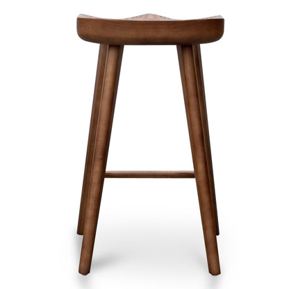 Set of 2 - Bethan 65cm Wooden Bar stool - Walnut