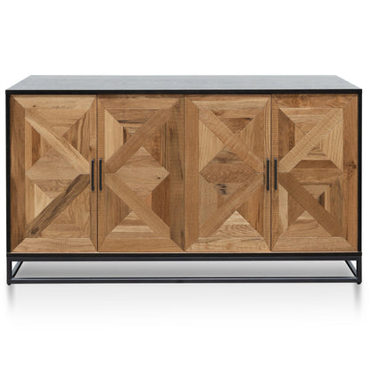 Ex Display - Percy 160cm Wide Sideboard - European Knotty Oak and Peppercorn